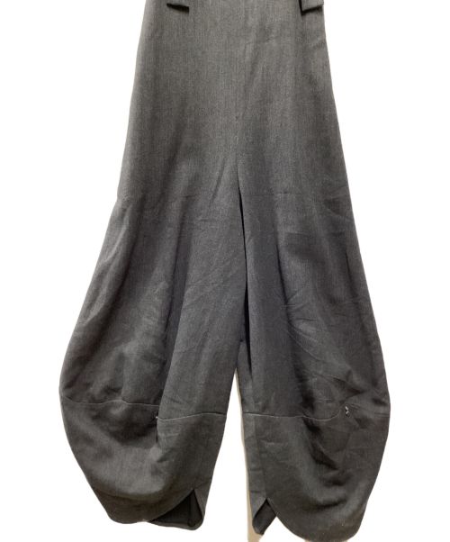 ENFOLD（エンフォルド）ENFOLD (エンフォルド) ソフトツイルドレープヘムサロペット ブラック サイズ:36の古着・服飾アイテム