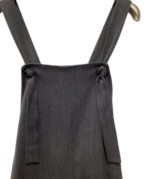 ENFOLD（エンフォルド）ENFOLD (エンフォルド) ソフトツイルドレープヘムサロペット ブラック サイズ:36の古着・服飾アイテム