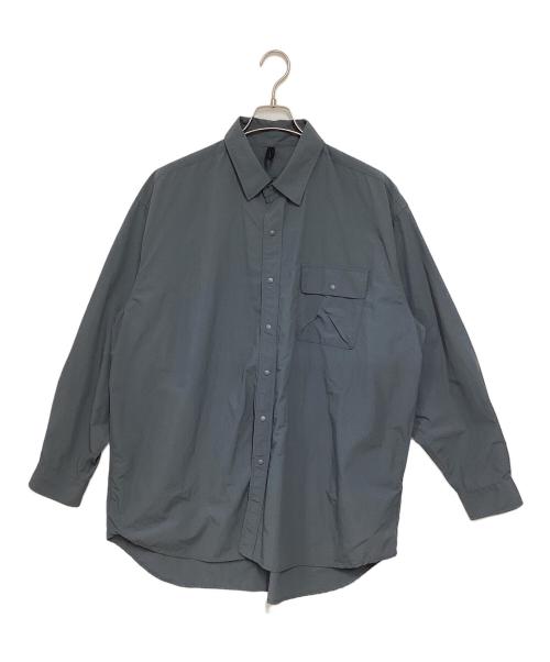 EKAL（エカル）EKAL (エカル) BURLAP OUTFITTER (バーラップアウトフィッター) ナイロンシャツ ブルー サイズ:LARGEの古着・服飾アイテム