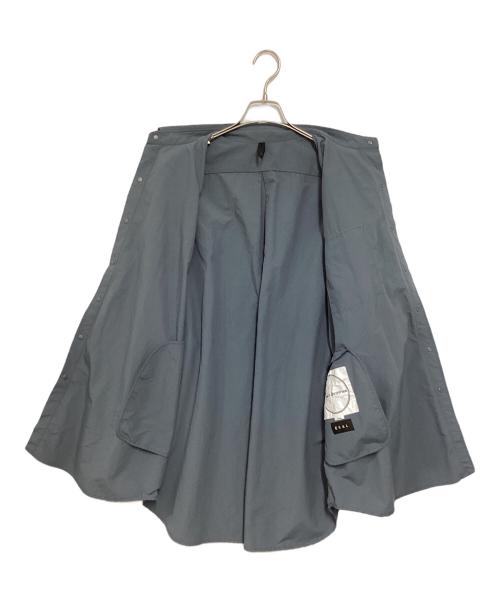 EKAL（エカル）EKAL (エカル) BURLAP OUTFITTER (バーラップアウトフィッター) ナイロンシャツ ブルー サイズ:LARGEの古着・服飾アイテム