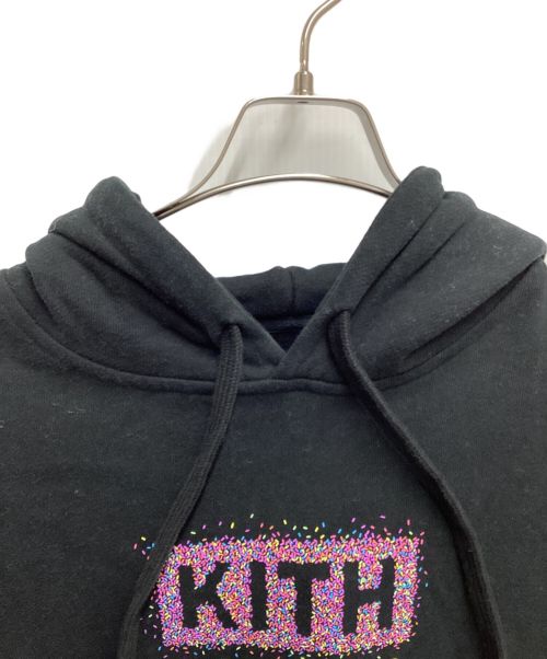 KITH（キス）KITH (キス) ロゴプルオーバーパーカー ブラック サイズ:Lの古着・服飾アイテム