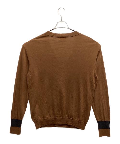 The CLASIK（ザ クラシック）The CLASIK (ザ クラシック) Vネックカーディガン ブラウン サイズ:46の古着・服飾アイテム