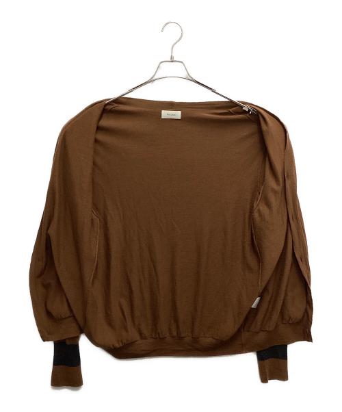 The CLASIK（ザ クラシック）The CLASIK (ザ クラシック) Vネックカーディガン ブラウン サイズ:46の古着・服飾アイテム