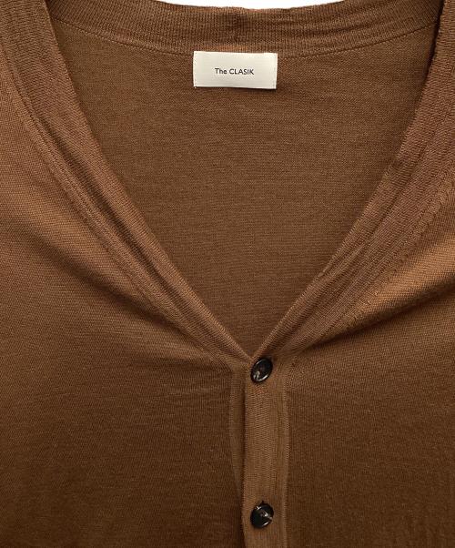 The CLASIK（ザ クラシック）The CLASIK (ザ クラシック) Vネックカーディガン ブラウン サイズ:46の古着・服飾アイテム
