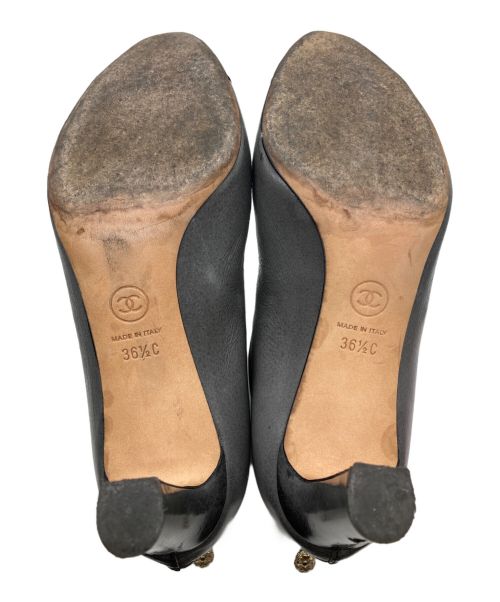 CHANEL（シャネル）CHANEL (シャネル) ココマークショートブーツ グレー サイズ:36 1/2Cの古着・服飾アイテム