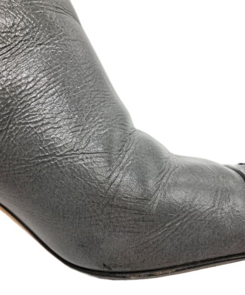 CHANEL（シャネル）CHANEL (シャネル) ココマークショートブーツ グレー サイズ:36 1/2Cの古着・服飾アイテム