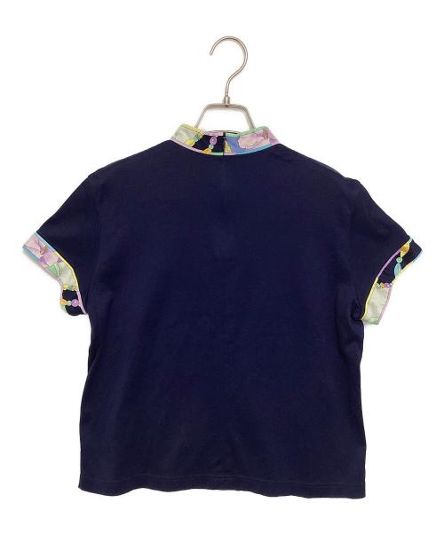 LEONARD SPORT（レオナール スポーツ）LEONARD SPORT (レオナール スポーツ) 切替ハイネックカットソー ネイビー サイズ:42の古着・服飾アイテム