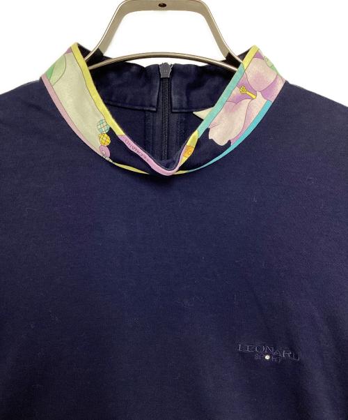 LEONARD SPORT（レオナール スポーツ）LEONARD SPORT (レオナール スポーツ) 切替ハイネックカットソー ネイビー サイズ:42の古着・服飾アイテム