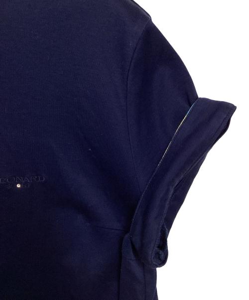 LEONARD SPORT（レオナール スポーツ）LEONARD SPORT (レオナール スポーツ) 切替ハイネックカットソー ネイビー サイズ:42の古着・服飾アイテム