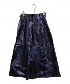 UN3D.アンスリード）の古着「METALIC LINEN SK」｜ネイビー