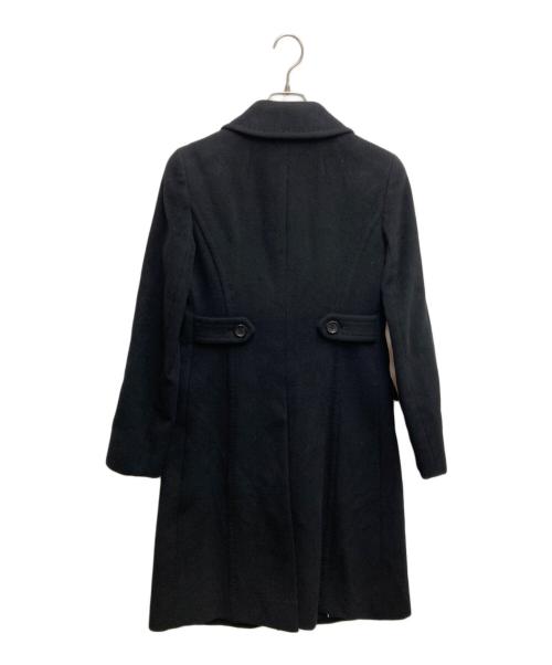 BURBERRY LONDON（バーバリーロンドン）BURBERRY LONDON (バーバリーロンドン) アンゴラ混コート ブラック サイズ:38の古着・服飾アイテム