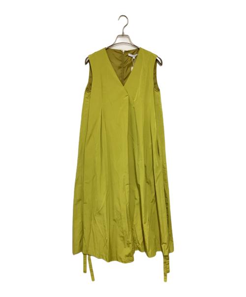 UN3D.（アンスリード）UN3D. (アンスリード) タイプライターロングワンピース イエロー サイズ:Fの古着・服飾アイテム