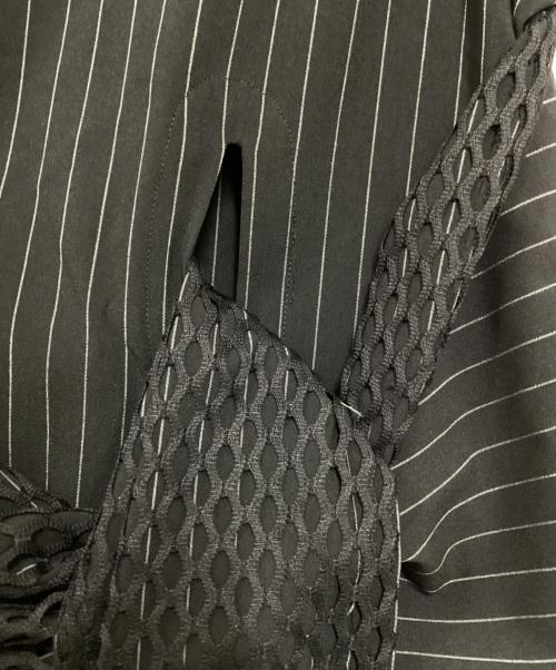 UN3D.（アンスリード）UN3D. (アンスリード) メッシュサッシュドレープドレス ブラック サイズ:36の古着・服飾アイテム