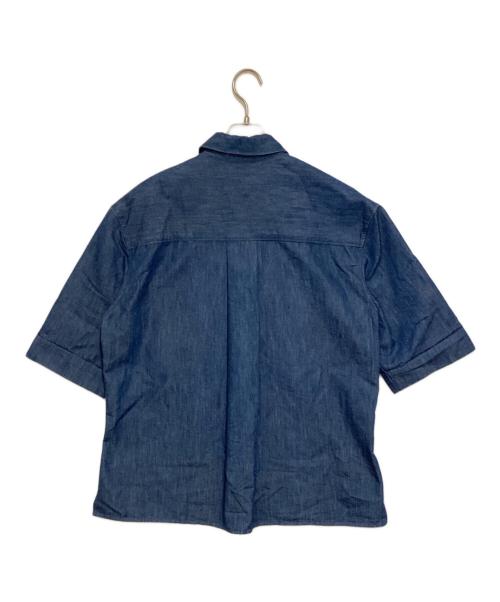 maison kitsune（メゾンキツネ）MAISON KITSUNE (メゾンキツネ) 半袖シャツ インディゴ サイズ:40の古着・服飾アイテム