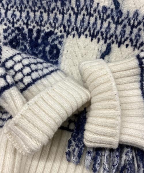 Mame Kurogouchi（マメクロゴウチ）Mame Kurogouchi (マメクロゴウチ) skiers knit ethnic sweater ホワイト サイズ:2の古着・服飾アイテム