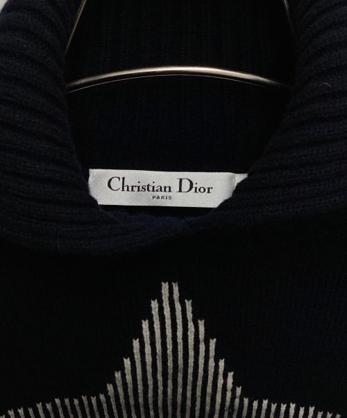Christian Dior（クリスチャン ディオール）Christian Dior (クリスチャン ディオール) タートルネックニット ネイビー サイズ:40の古着・服飾アイテム