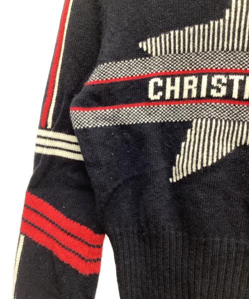 Christian Dior（クリスチャン ディオール）Christian Dior (クリスチャン ディオール) タートルネックニット ネイビー サイズ:40の古着・服飾アイテム