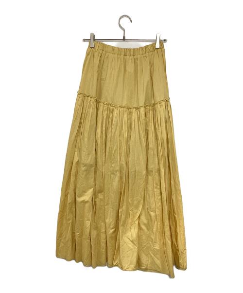 CASA FLINE（カーサフライン）CASA FLINE (カーサフライン) オーガニックコットンリネンスカート イエロー サイズ:Freeの古着・服飾アイテム