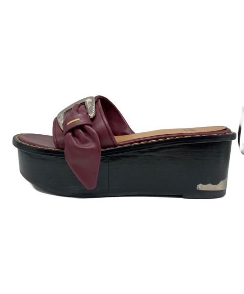 TOGA PULLA（トーガ プルラ）TOGA PULLA (トーガ プルラ) サンダル バーガンディー サイズ:38の古着・服飾アイテム