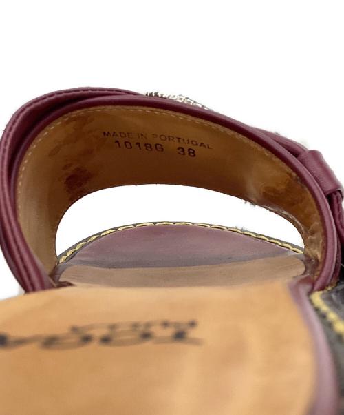 TOGA PULLA（トーガ プルラ）TOGA PULLA (トーガ プルラ) サンダル バーガンディー サイズ:38の古着・服飾アイテム