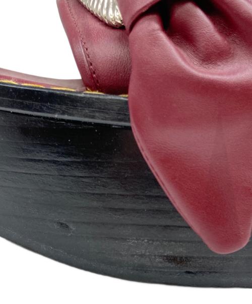 TOGA PULLA（トーガ プルラ）TOGA PULLA (トーガ プルラ) サンダル バーガンディー サイズ:38の古着・服飾アイテム