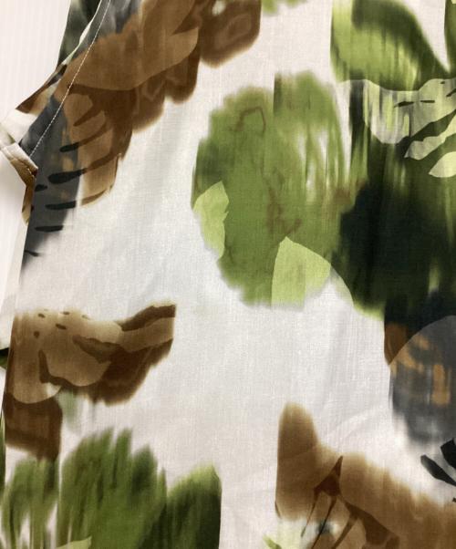 MAISON SPECIAL（メゾンスペシャル）MAISON SPECIAL (メゾンスペシャル) Sheer Print Prime-Over Short Sleeve Open Collar Shirt グリーン サイズ:2の古着・服飾アイテム