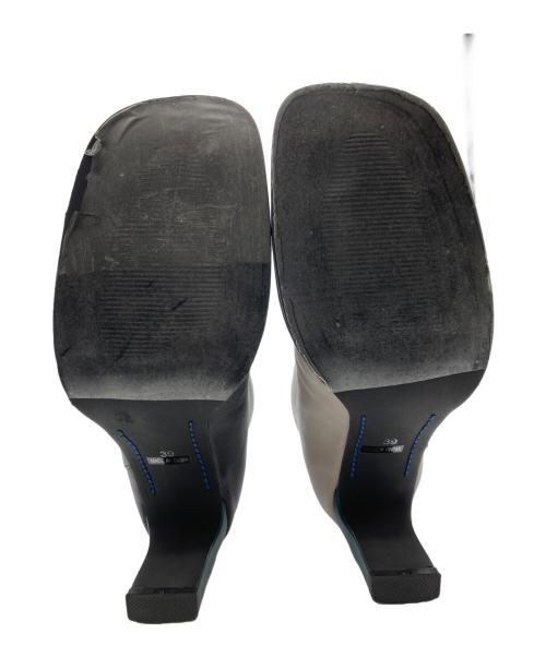 UN3D.（アンスリード）UN3D. (アンスリード) バックジップブーツ グレージュ×ブラック サイズ:SIZE39の古着・服飾アイテム