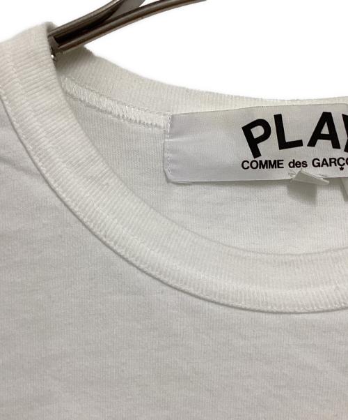 PLAY COMME des GARCONS（プレイコムデギャルソン）PLAY COMME des GARCONS (プレイコムデギャルソン) ハートワッペンTシャツ ホワイト サイズ:Mの古着・服飾アイテム