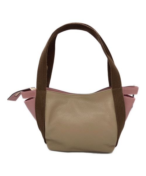 GIANNI CHIARINI（ジャンニ キアリーニ）GIANNI CHIARINI (ジャンニ キアリーニ) ハンドバッグ ベージュ×ピンクの古着・服飾アイテム