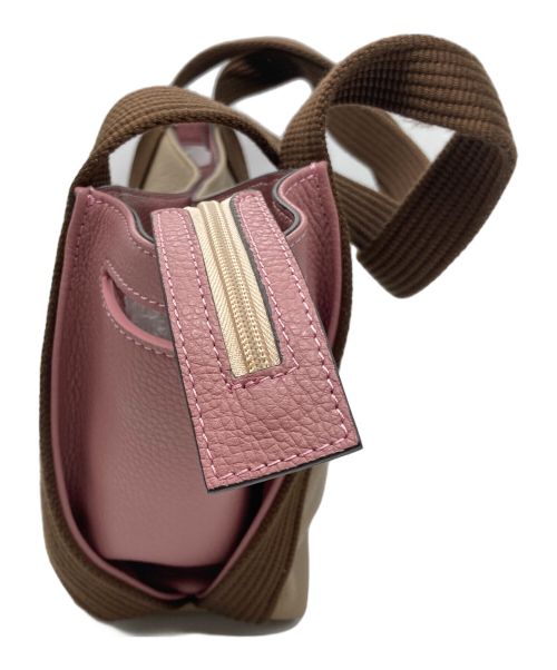 GIANNI CHIARINI（ジャンニ キアリーニ）GIANNI CHIARINI (ジャンニ キアリーニ) ハンドバッグ ベージュ×ピンクの古着・服飾アイテム