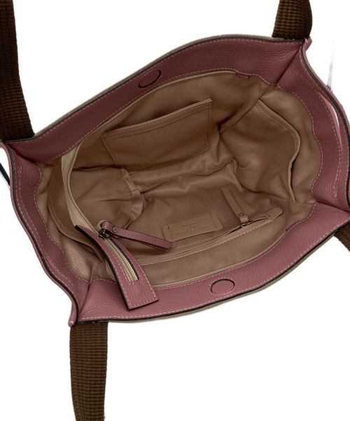 GIANNI CHIARINI（ジャンニ キアリーニ）GIANNI CHIARINI (ジャンニ キアリーニ) ハンドバッグ ベージュ×ピンクの古着・服飾アイテム