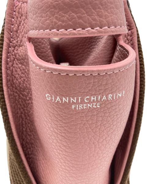 GIANNI CHIARINI（ジャンニ キアリーニ）GIANNI CHIARINI (ジャンニ キアリーニ) ハンドバッグ ベージュ×ピンクの古着・服飾アイテム