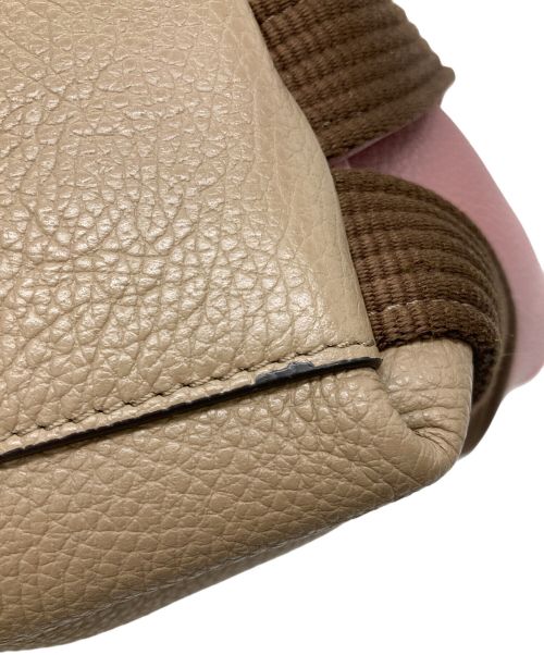 GIANNI CHIARINI（ジャンニ キアリーニ）GIANNI CHIARINI (ジャンニ キアリーニ) ハンドバッグ ベージュ×ピンクの古着・服飾アイテム