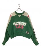 RRR123アールアールアールワンツースリー）の古着「AGAPE CREWNECK」｜グリーン