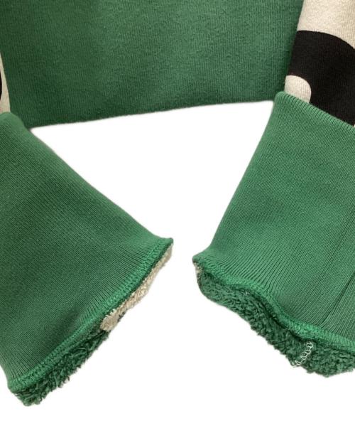 RRR123（リヴィントンロイレビス）RRR123 (アールアールアールワンツースリー) AGAPE CREWNECK グリーン サイズ:記載無しの古着・服飾アイテム