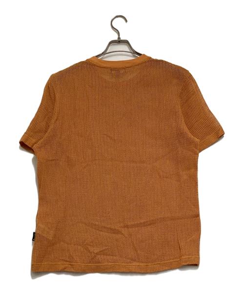 stussy（ステューシー）stussy (ステューシー) メッシュカットソー ブラウン サイズ:Mの古着・服飾アイテム