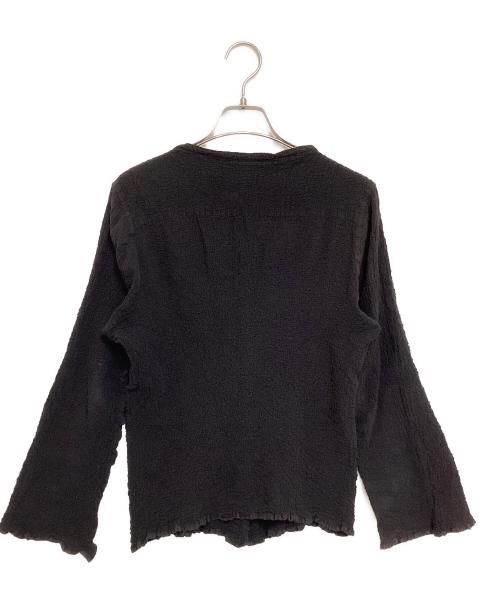 me ISSEY MIYAKE（ミーイッセイ ミヤケ）me ISSEY MIYAKE (ミーイッセイ ミヤケ) プリーツカーディガン ブラック サイズ:不明の古着・服飾アイテム