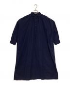 nop de nodノップドゥノッド）の古着「リネン混シャツワンピース」｜ネイビー