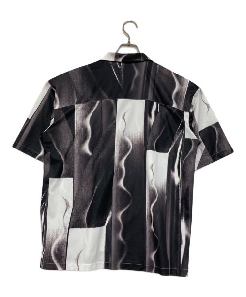 EVISEN（エビセン）EVISEN (エビセン) グラフィックオープンカラーシャツ ブラック×ホワイト サイズ:Mの古着・服飾アイテム