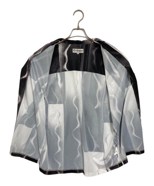 EVISEN（エビセン）EVISEN (エビセン) グラフィックオープンカラーシャツ ブラック×ホワイト サイズ:Mの古着・服飾アイテム