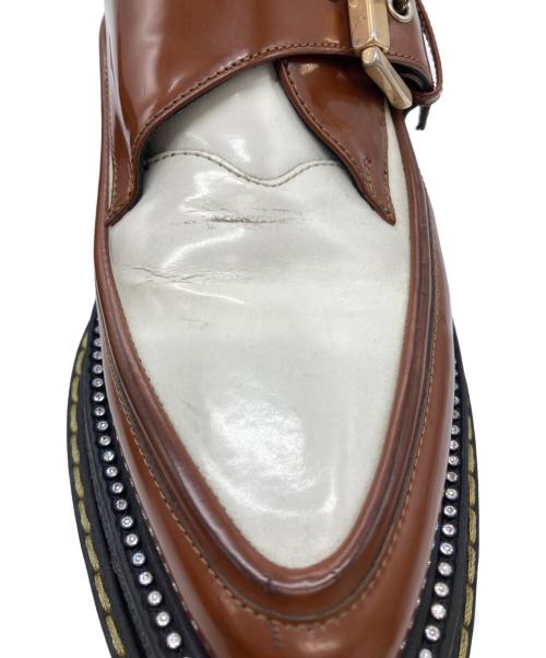 N°21（ヌメロヴェントゥーノ）N°21 (ヌメロヴェントゥーロ) モンクストラップシューズ ブラウン×アイボリー サイズ:38の古着・服飾アイテム