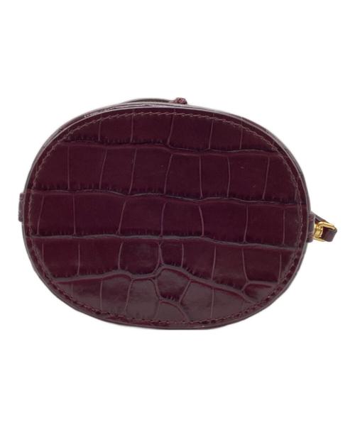 TORY BURCH（トリーバーチ）TORY BURCH (トリーバーチ) 巾着ショルダーバッグ ベージュ×ワインレッドの古着・服飾アイテム