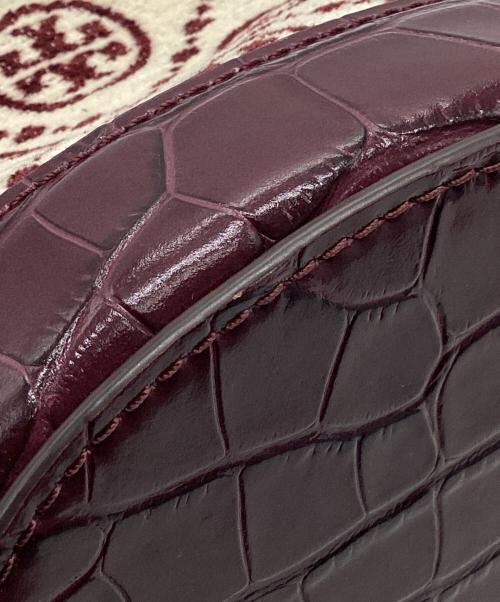 TORY BURCH（トリーバーチ）TORY BURCH (トリーバーチ) 巾着ショルダーバッグ ベージュ×ワインレッドの古着・服飾アイテム