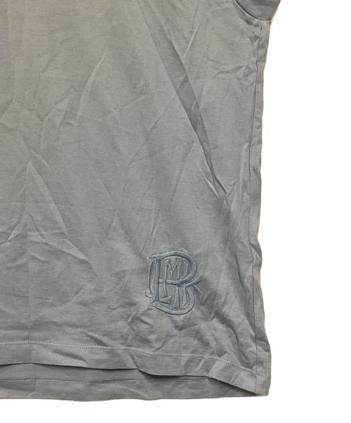 BLAMINK（ブラミンク）BLAMINK (ブラミンク) コットンクルーネック刺繍ノースリーブＴシャツ ブルー サイズ:1の古着・服飾アイテム