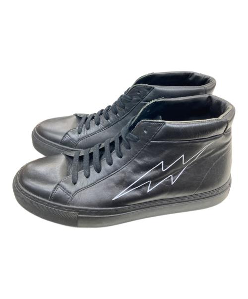 agnes b homme（アニエスベーオム）agnes b homme (アニエスベーオム) ハイカットスニーカー ブラック サイズ:42の古着・服飾アイテム