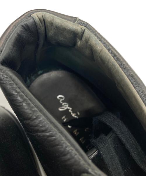 agnes b homme（アニエスベーオム）agnes b homme (アニエスベーオム) ハイカットスニーカー ブラック サイズ:42の古着・服飾アイテム