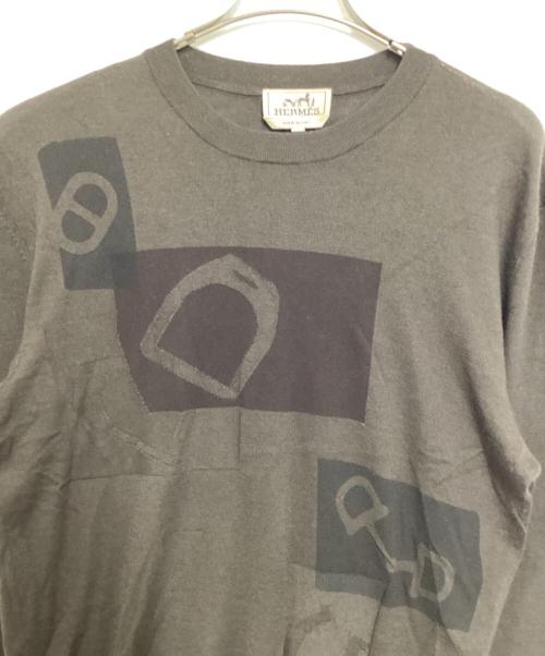 HERMES（エルメス）HERMES (エルメス) シルク混カシミヤニット ブラウン サイズ:XSの古着・服飾アイテム