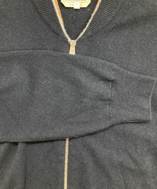 HERMES（エルメス）HERMES (エルメス) カシミヤダブルジップニット ネイビー サイズ:Lの古着・服飾アイテム