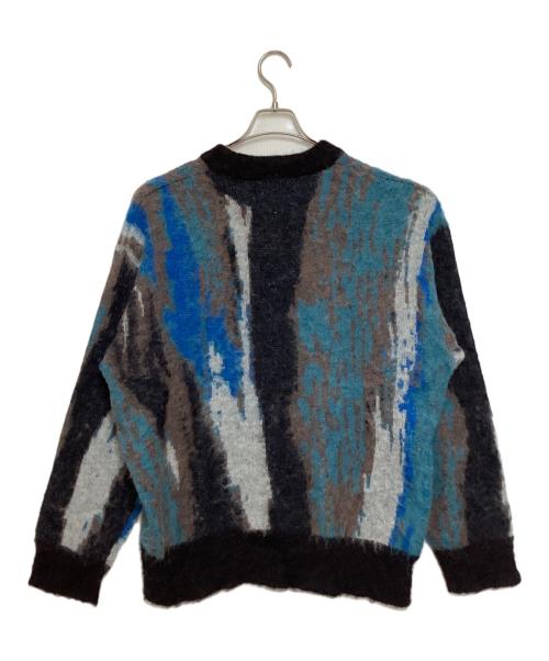 ZARA（ザラ）ZARA (ザラ) MAISON SPECIAL (メゾンスペシャル) アブストラクトジャカードセーター ブルー×ブラウン サイズ:Lの古着・服飾アイテム