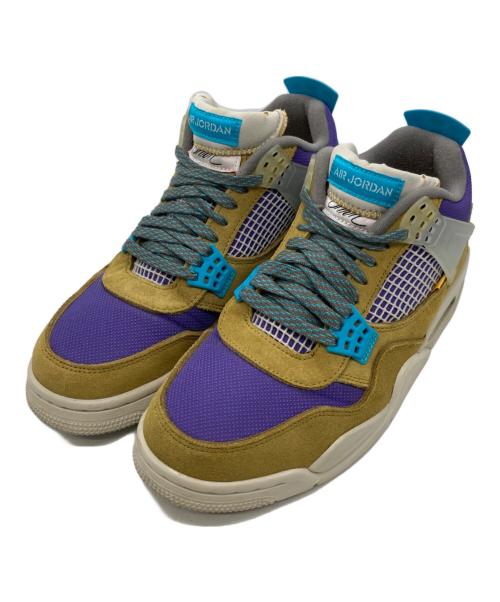 NIKE（ナイキ）NIKE (ナイキ) UNION (ユニオン) AIR JORDAN 4 RETRO SP カーキ×パープル サイズ:US8の古着・服飾アイテム